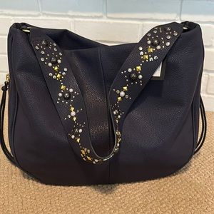 NWT Foley + Corrina Star Gazer Avery Hobo. Navy color.